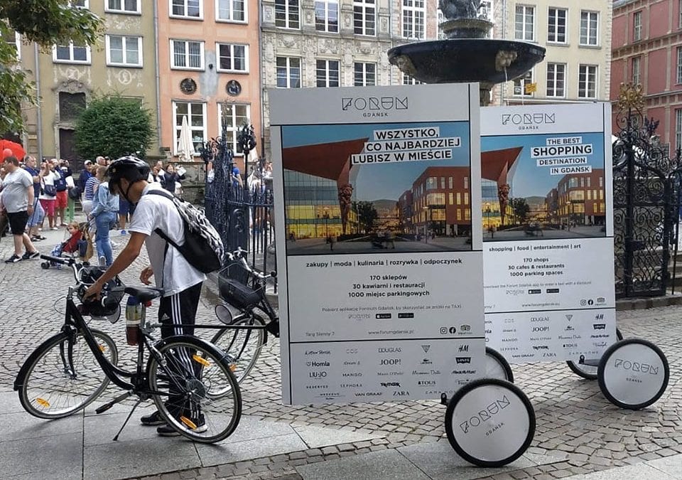 Gdańsk – rowerowe billboardy z grafiką Galerii Forum